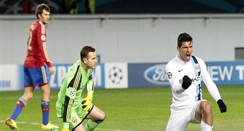 أجويرو يقود سيتي للفوز على ملعب سيسكا موسكو بدوري الأبطال